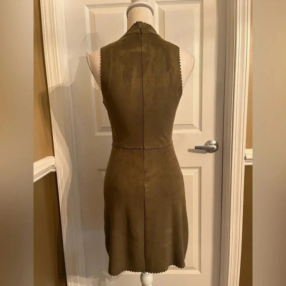HYFVE Faux suede dress, Olive Green‎ size Small - Picture 6 of 11